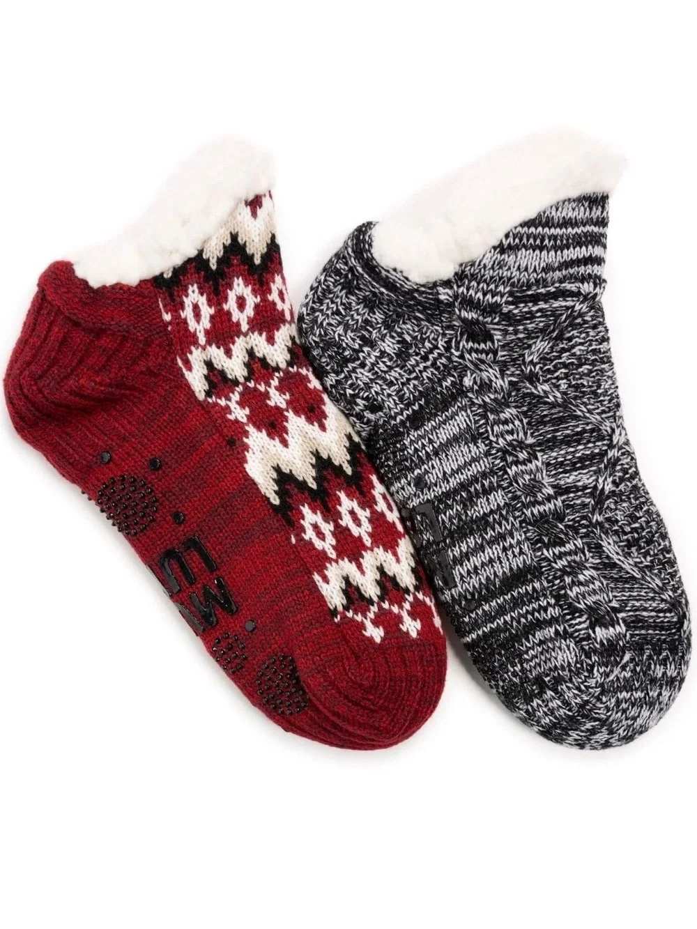 Cozy Fleece-Lined Moccasin Slipper Socks